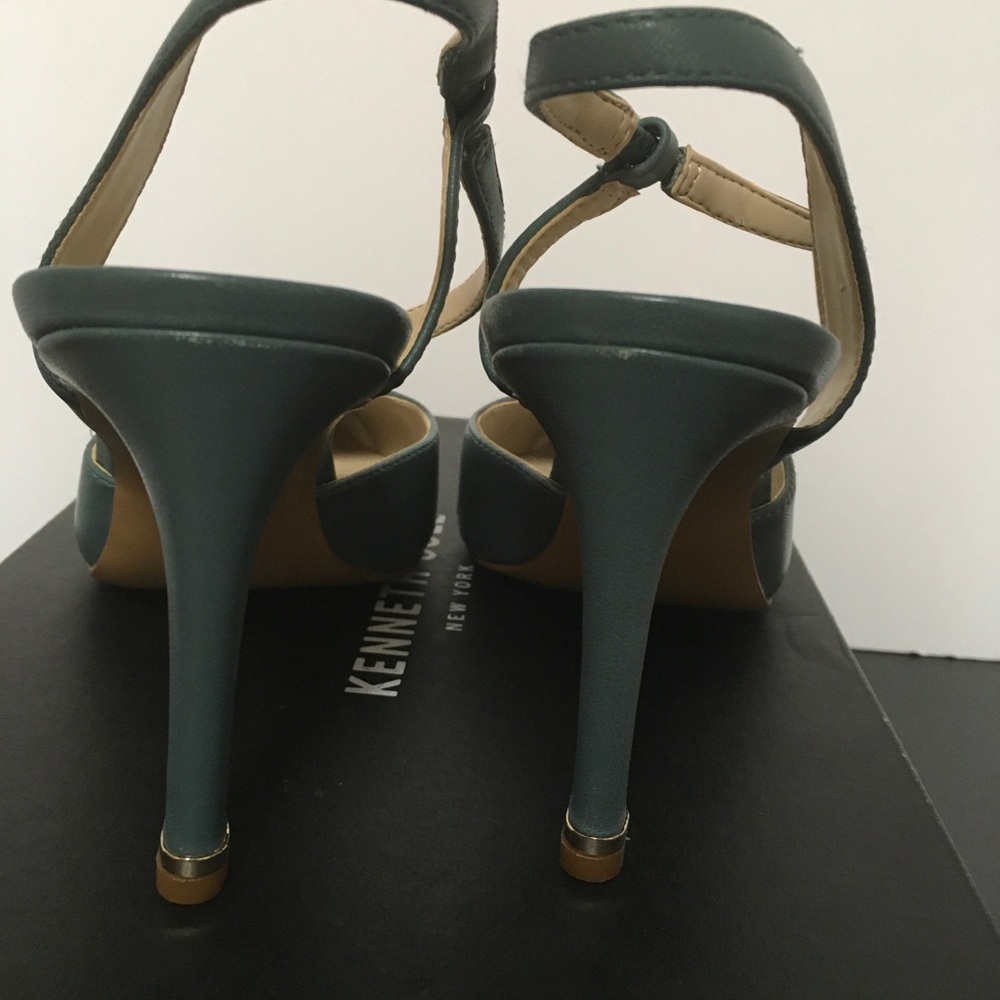 Kenneth Cole Riley Sea Green Pointed-Toe Strappy Pumps - Picture 4 of 5